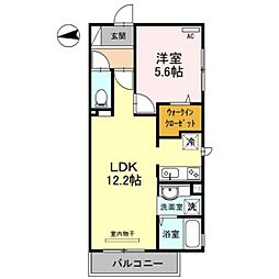 阪急宝塚本線 豊中駅 徒歩17分の賃貸アパート 2階1LDKの間取り