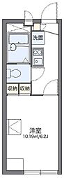 レオパレスSHIROYAMAVI 2階1Kの間取り