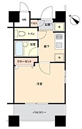 OLIO池尻大橋 1Kの間取図画像