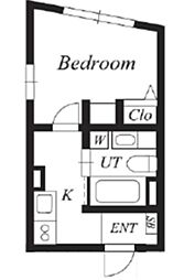 プラチナフォルム東長崎 1Kの間取図画像