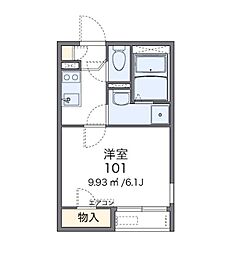 レオネクストエムズ早渕III 1階1Kの間取り