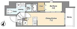 SEASONFLATS東十条 1DKの間取図画像