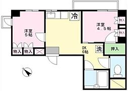JLBGrandetCru後楽園 2DKの間取図画像
