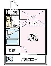 エルグランド 1Kの間取図画像