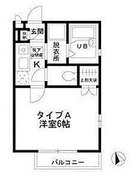 パークヒル 1Kの間取図画像