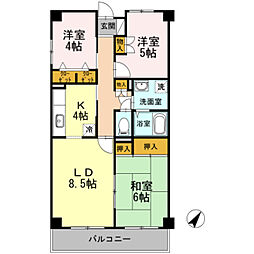 ドエル葛飾 3LDKの間取図画像
