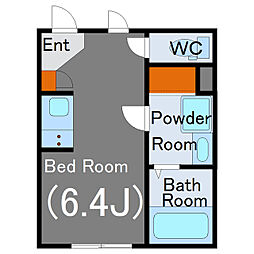 PREMIST恵比寿 ワンルームの間取図画像