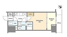 COMFORIA要町 1DKの間取図画像