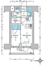 ルフォンプログレ浅草入谷 3階1DKの間取り