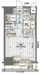 MAINSTAGE神田須田町 ワンルームの間取図画像