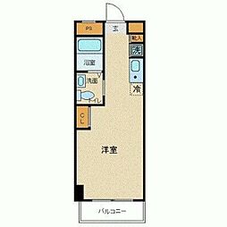 東京メトロ東西線 神楽坂駅 徒歩3分の賃貸マンション 3階ワンルームの間取り