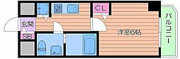 Osaka Metro堺筋線 北浜駅 徒歩5分の賃貸マンション 11階1Kの間取り
