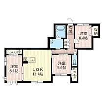 ドルチェカ―ザ 00105 ｜ 栃木県足利市八幡町667-2（賃貸マンション3LDK・1階・77.43㎡） その2