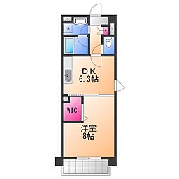 ファシルカワト 1DKの間取図画像