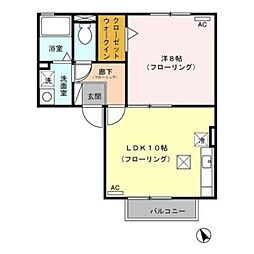 サンボナールC 1LDKの間取図画像