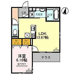 ラ・メゾン 1LDKの間取図画像