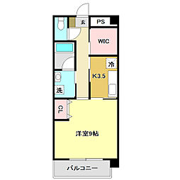 ドリームハウスしののめ 1Kの間取図画像