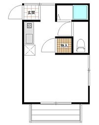 パイントリーヒル ワンルームの間取図画像
