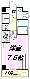 西武池袋線 所沢駅 徒歩5分の賃貸マンション 1階1Kの間取り