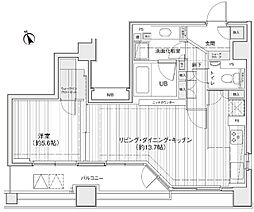 ドゥーエ銀座イースト1 1LDKの間取図画像
