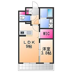 高石市高師浜4丁目マンション 1LDKの間取図画像