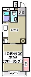 アーバン西新南 1DKの間取図画像