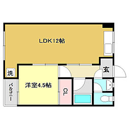 マンションみち 1LDKの間取図画像