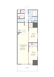 スターズスクエア浦和美園 2LDKの間取図画像