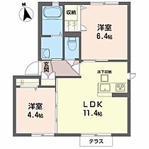 スペチアーレI A102 ｜ 宮城県登米市南方町照井6-5（賃貸アパート2LDK・1階・50.04㎡） その2