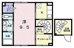 サンシャイン ヴィラ 1Kの間取図画像