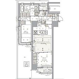 レ・ジェイドクロス千代田神保町 5階2LDKの間取り