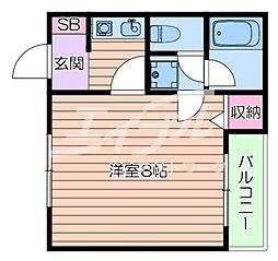 フォレストヴィラ 1Kの間取図画像