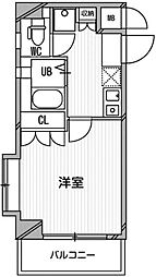 スペーシア高円寺II 2階1Kの間取り