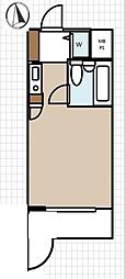 ライオンズマンション新横浜B館 ワンルームの間取図画像