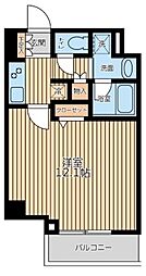 エマーレ行徳 3階1Kの間取り