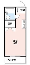 グリーンパーク小手指 ワンルームの間取図画像
