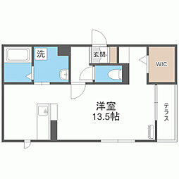 アベニュー263 ワンルームの間取図画像