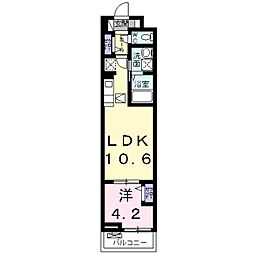 ミーテジラソーレ 1LDKの間取図画像