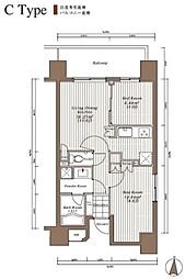 TheParkcross錦糸町レジデンス 1SLDKの間取図画像