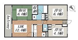 コスモ拝島 3LDKの間取図画像