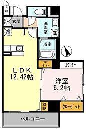 アレーズ南池袋 7階1LDKの間取り