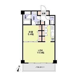 CREST Residence 1LDKの間取図画像