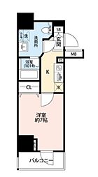プレール・ドゥーク大森町 8階1Kの間取り