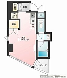 ロイヤルガーデンII 3階ワンルームの間取り