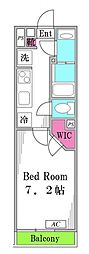 稲城市矢野口マンション 1Kの間取図画像