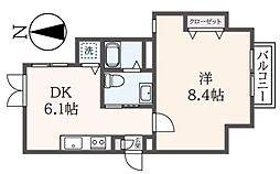 JR山手線 原宿駅 徒歩11分の賃貸マンション 3階1DKの間取り