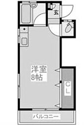 コーポ阿佐ヶ谷 ワンルームの間取図画像