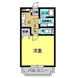 コンヴェニーレ.エス 1Kの間取図画像