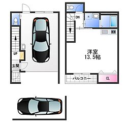 ローズドゥブーケ ワンルームの間取図画像