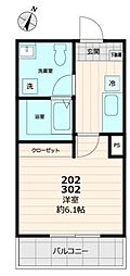 AXIS Hanno 1Kの間取図画像
